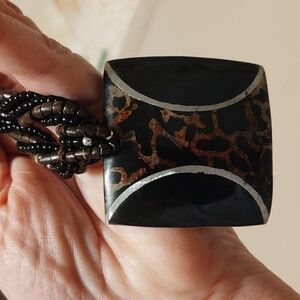 Animal Print Beaded Necklace